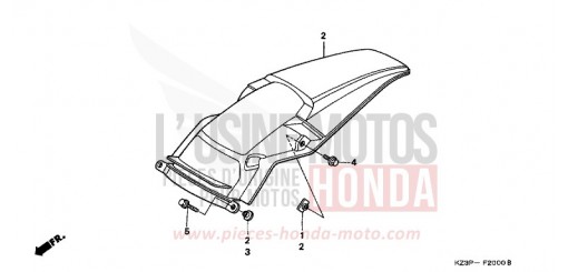 GARDE-BOUE ARRIERE CR250RX de 1999